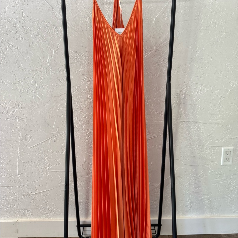 Elegant Orange Maxi Dress